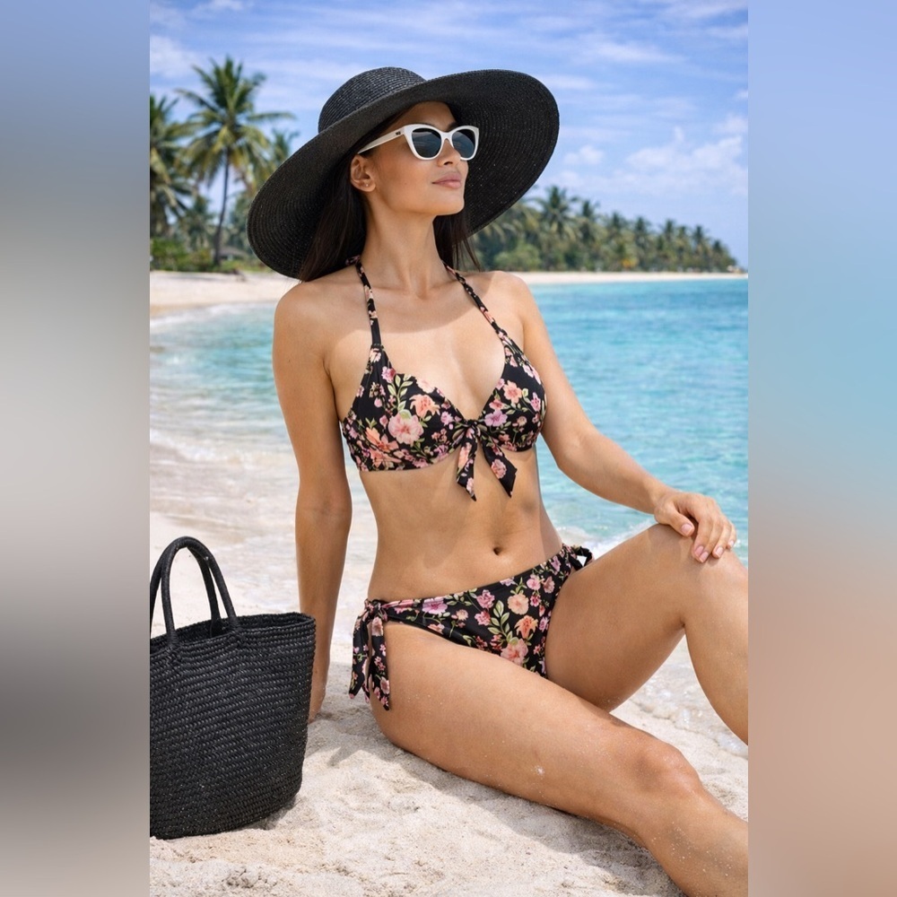 floral bikini set.
